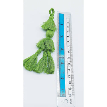 Fern Green Tassels, Cotton Tassels, Bohemian